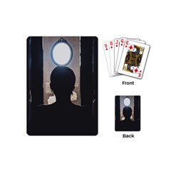 Woman Watching Window High Contrast Scene 2 Playing Cards Single Design (mini)