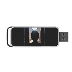 Woman Watching Window High Contrast Scene 2 Portable Usb Flash (two Sides) by dflcprintsclothing