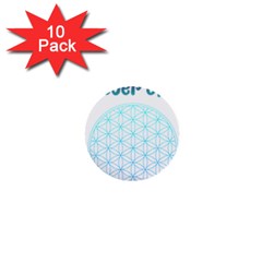 Flower Of Life  1  Mini Buttons (10 Pack)  by tony4urban