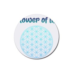 Flower Of Life  Rubber Coaster (round) by tony4urban