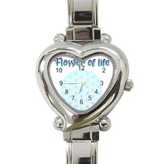 Flower Of Life  Heart Italian Charm Watch