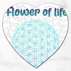 Flower Of Life  Jigsaw Puzzle (heart) by tony4urban