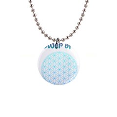 Flower Of Life  1  Button Necklace