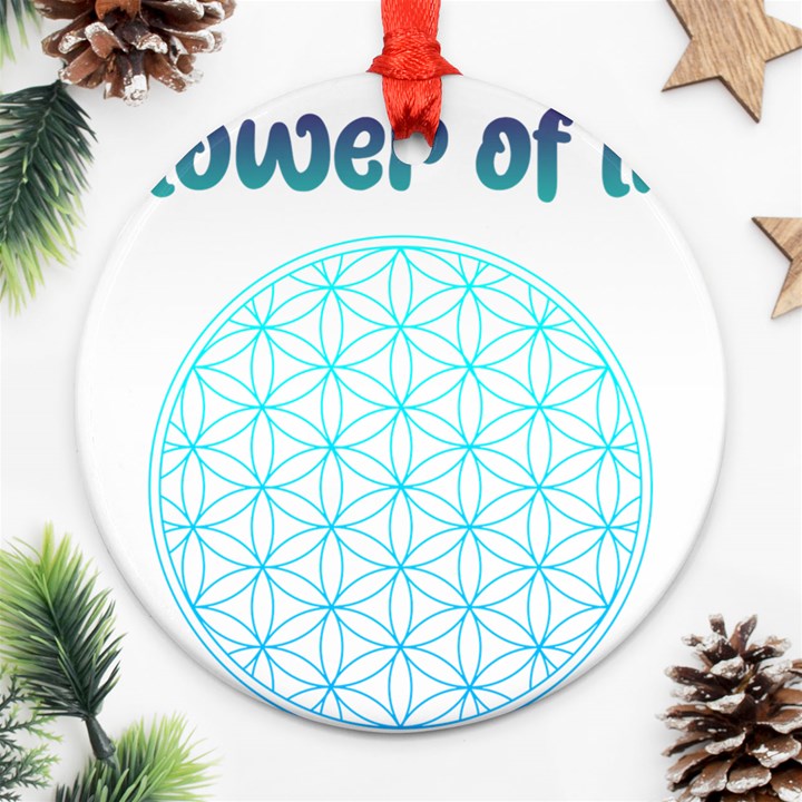 Flower Of Life  Round Ornament (Two Sides)