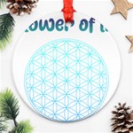 Flower Of Life  Round Ornament (Two Sides) Back