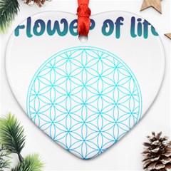 Flower Of Life  Heart Ornament (two Sides)