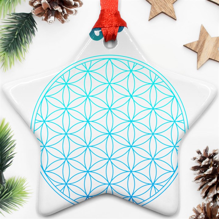 Flower Of Life  Star Ornament (Two Sides)