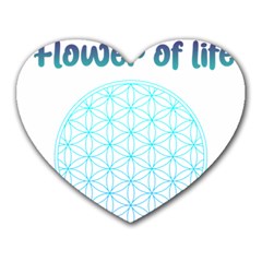 Flower Of Life  Heart Mousepads by tony4urban