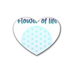 Flower Of Life  Rubber Coaster (Heart) Front