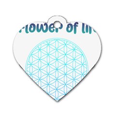 Flower Of Life  Dog Tag Heart (one Side) by tony4urban