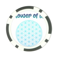 Flower Of Life  Poker Chip Card Guard by tony4urban