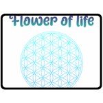 Flower Of Life  Fleece Blanket (Large)  80 x60  Blanket Front