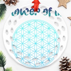 Flower Of Life  Ornament (round Filigree)