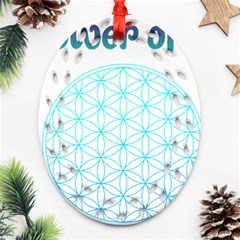 Flower Of Life  Oval Filigree Ornament (two Sides) by tony4urban