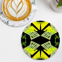 Abstract Pattern Geometric Backgrounds   Uv Print Round Tile Coaster by Eskimos