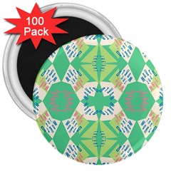 Abstract Pattern Geometric Backgrounds   3  Magnets (100 Pack) by Eskimos