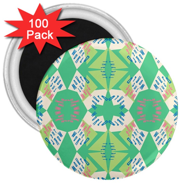 Abstract pattern geometric backgrounds   3  Magnets (100 pack)