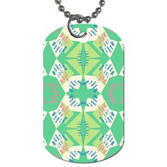 Abstract Pattern Geometric Backgrounds   Dog Tag (one Side) by Eskimos