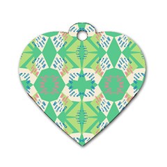 Abstract Pattern Geometric Backgrounds   Dog Tag Heart (one Side) by Eskimos