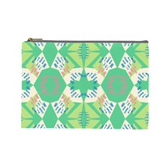 Abstract Pattern Geometric Backgrounds   Cosmetic Bag (large) by Eskimos