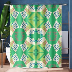 Abstract Pattern Geometric Backgrounds   Shower Curtain 60  X 72  (medium)  by Eskimos