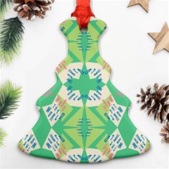 Abstract Pattern Geometric Backgrounds   Christmas Tree Ornament (two Sides) by Eskimos