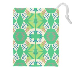 Abstract Pattern Geometric Backgrounds   Drawstring Pouch (5xl) by Eskimos