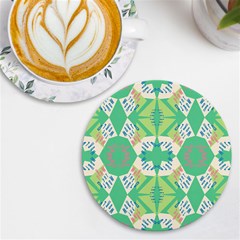 Abstract Pattern Geometric Backgrounds   Uv Print Round Tile Coaster