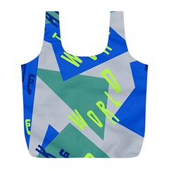 Abstract Pattern Geometric Backgrounds   Full Print Recycle Bag (l) by Eskimos