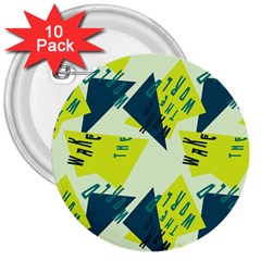 Abstract Pattern Geometric Backgrounds   3  Buttons (10 Pack)  by Eskimos