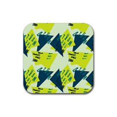 Abstract Pattern Geometric Backgrounds   Rubber Coaster (square) by Eskimos