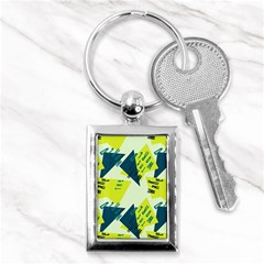 Abstract Pattern Geometric Backgrounds   Key Chain (rectangle) by Eskimos