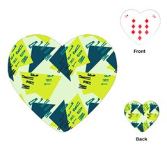 Abstract Pattern Geometric Backgrounds   Playing Cards Single Design (heart) by Eskimos