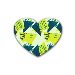 Abstract Pattern Geometric Backgrounds   Rubber Heart Coaster (4 Pack) by Eskimos