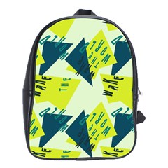 Abstract Pattern Geometric Backgrounds   School Bag (large) by Eskimos