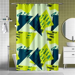 Abstract Pattern Geometric Backgrounds   Shower Curtain 48  X 72  (small)  by Eskimos