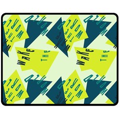 Abstract Pattern Geometric Backgrounds   Double Sided Fleece Blanket (medium)  by Eskimos