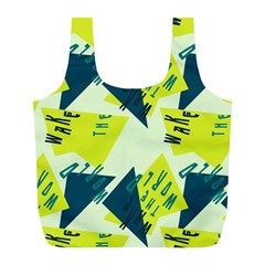 Abstract Pattern Geometric Backgrounds   Full Print Recycle Bag (l) by Eskimos