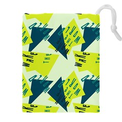 Abstract Pattern Geometric Backgrounds   Drawstring Pouch (5xl) by Eskimos