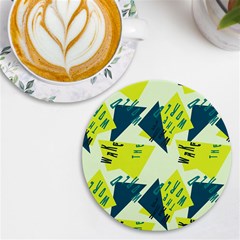 Abstract Pattern Geometric Backgrounds   Uv Print Round Tile Coaster