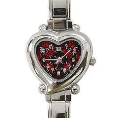 Abstract Pattern Geometric Backgrounds   Heart Italian Charm Watch by Eskimos