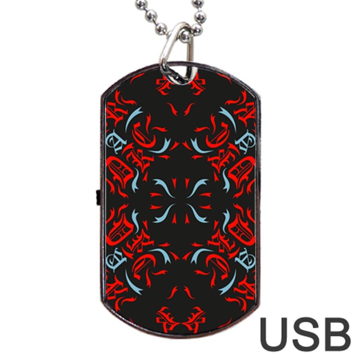 Abstract pattern geometric backgrounds   Dog Tag USB Flash (One Side)