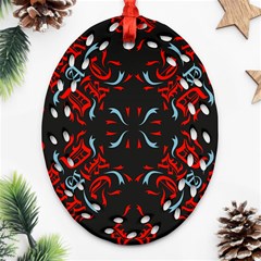 Abstract Pattern Geometric Backgrounds   Oval Filigree Ornament (two Sides) by Eskimos