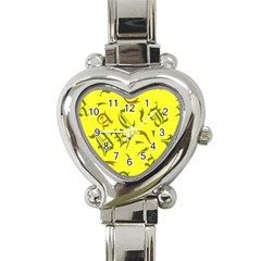 Abstract Pattern Geometric Backgrounds   Heart Italian Charm Watch by Eskimos