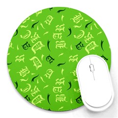 Abstract Pattern Geometric Backgrounds   Round Mousepads by Eskimos