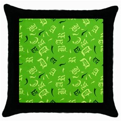 Abstract Pattern Geometric Backgrounds   Throw Pillow Case (black) by Eskimos