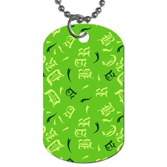 Abstract Pattern Geometric Backgrounds   Dog Tag (one Side) by Eskimos