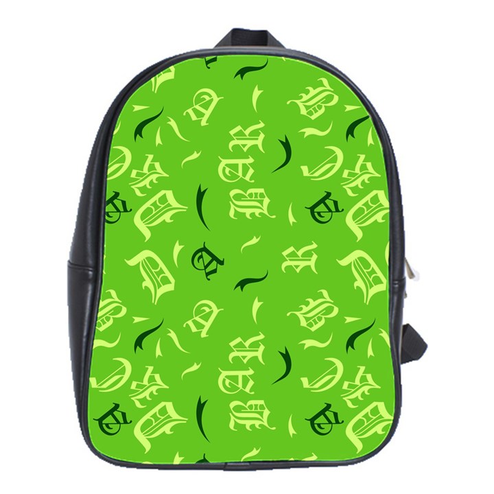 Abstract pattern geometric backgrounds   School Bag (Large)