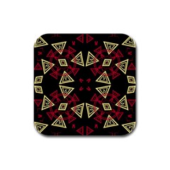 Abstract Pattern Geometric Backgrounds   Rubber Square Coaster (4 Pack) by Eskimos