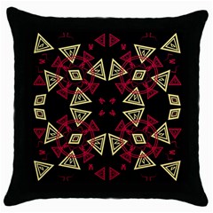 Abstract Pattern Geometric Backgrounds   Throw Pillow Case (black) by Eskimos